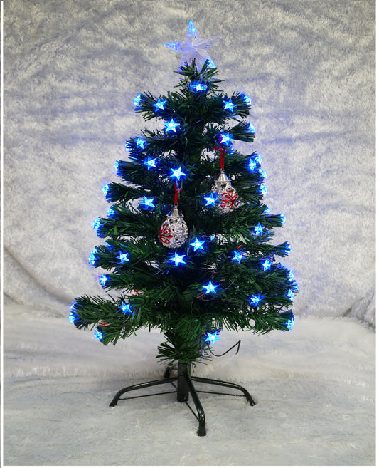 Pre-Lit 3ft Artificial Xmas Tree with Blue Stars
