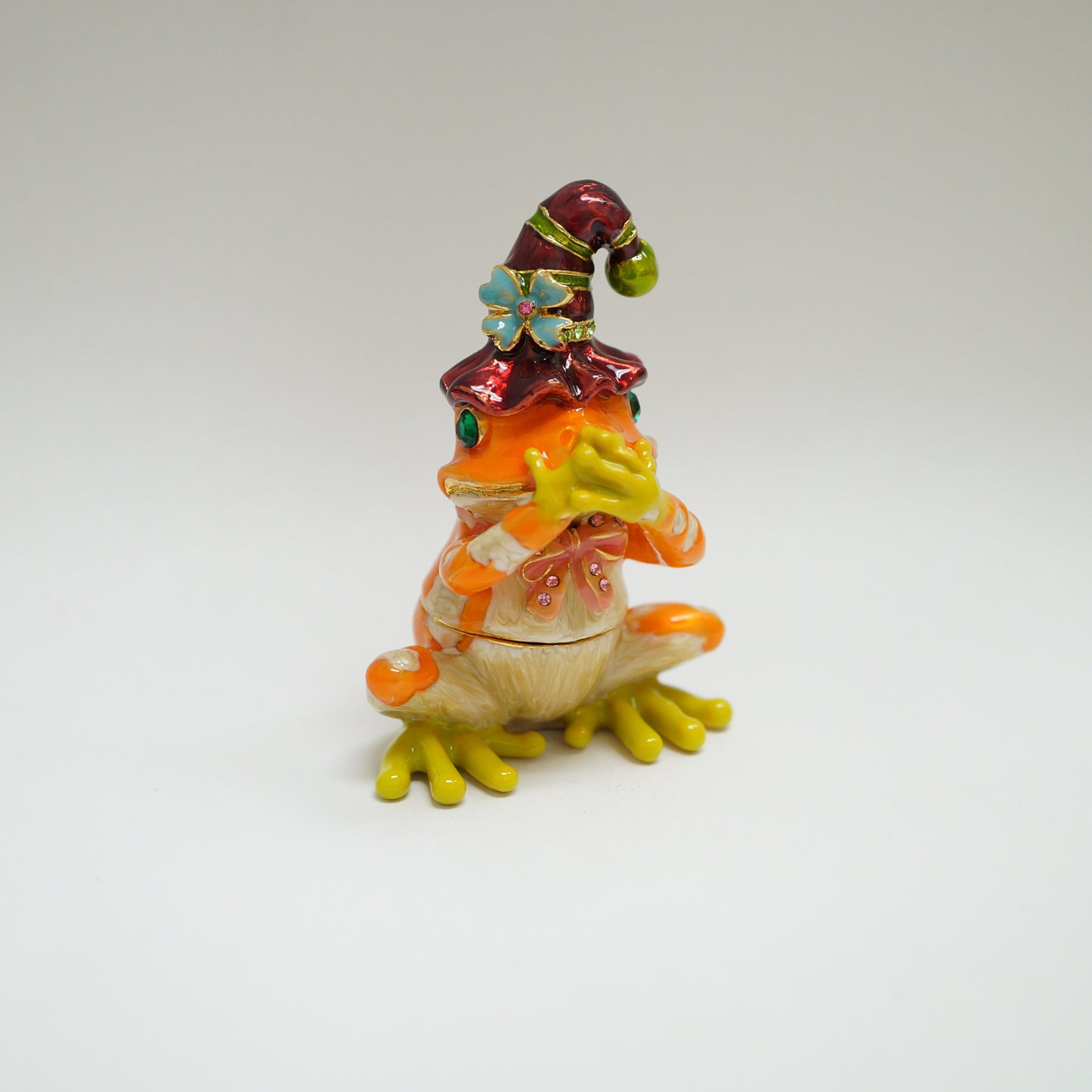 Cristiani Collezione Frog with hat Trinket Box.