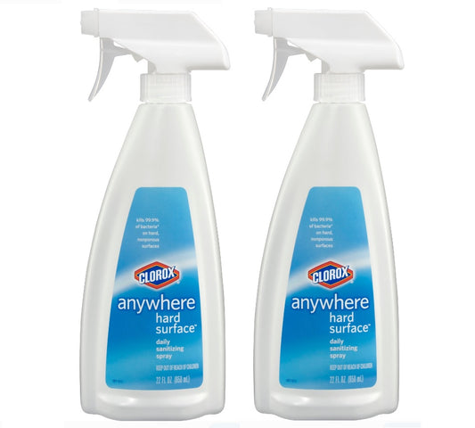 2PACK - Clorox Anywhere Hard Surface Daily Sanitizing Spray 22 Ounce Spray Bottle