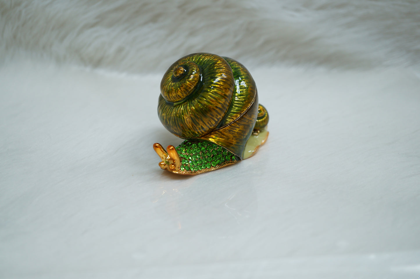 Cristiani Collezione Large Green Snail Trinket Box.