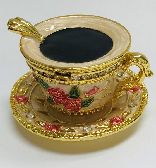 Cristiani Collezione Tea time Cup Trinket Box.