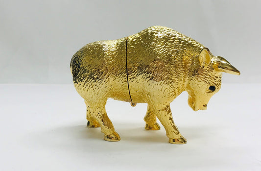 Cristiani Collezione Gold Buffalo Trinket Box.