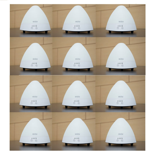 12 PACK  MIZU White Pyramid Ultrasonic Diffuser