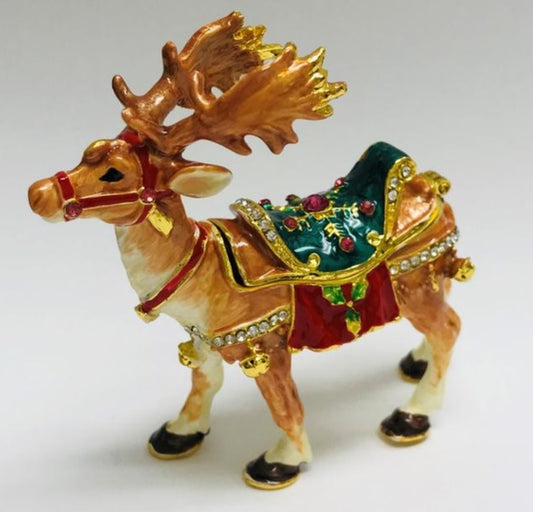 Christmas Reindeer Trinket Box