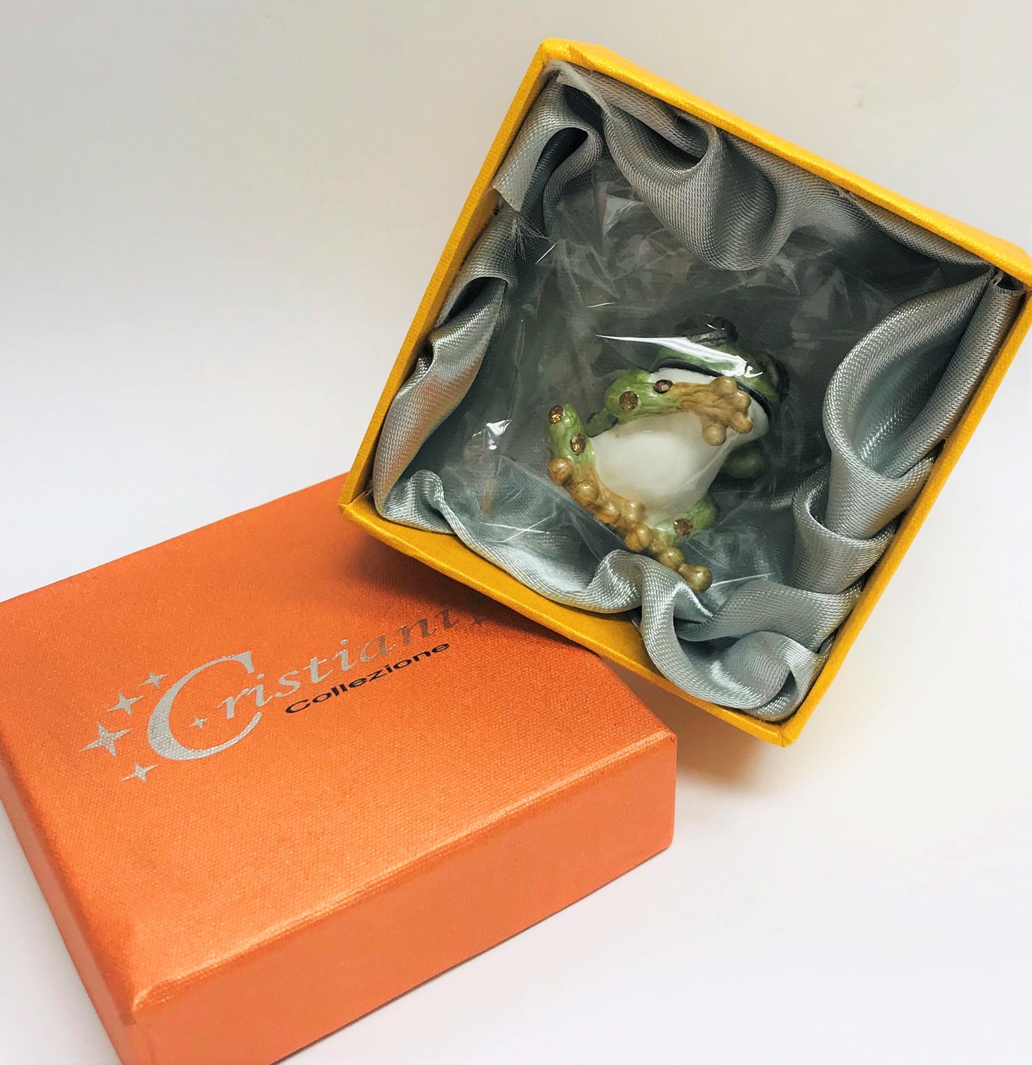 Cristiani Collezione Gecko Frog Trinket Box.